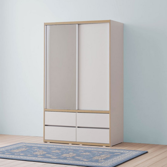 파로마 솔트 엣지핏 1200 슬라이딩 거울 서랍 옷장 행거형 mcr318, 화이트