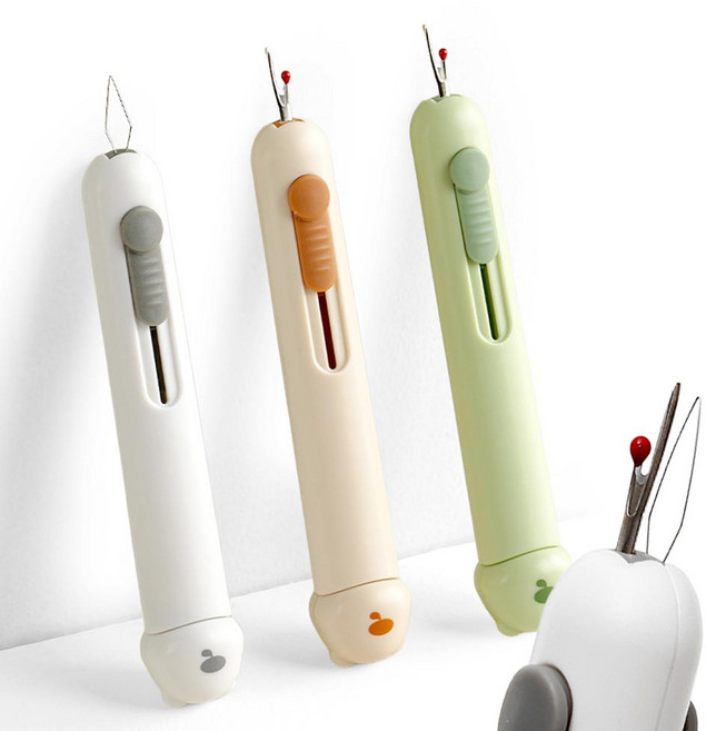 깔끔더하기 바느질 실밥 제거 실꿰기 키트, 1개, 브라운