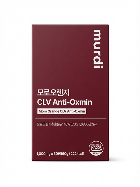 뮤르디 안티옥사민 모로오렌지 C3G 락토페린 1000mg 정, 60정, 1개, 60정