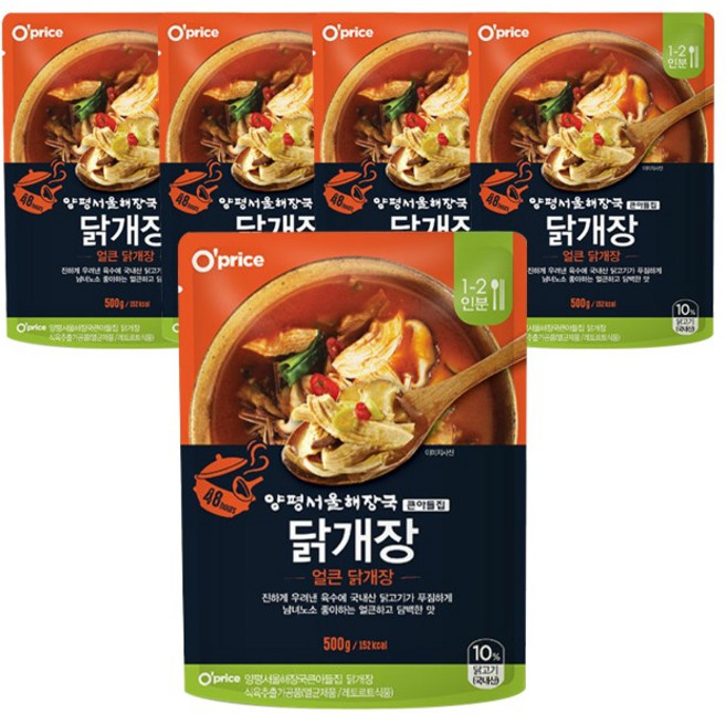 오프라이스 X 양평해장국_닭개장, 5개, 500g