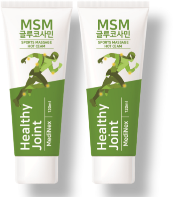 마켓정감 관절 근육 바르는 스포츠 마사지 크림 로션 msm 글루코사민 멘솔, 2개