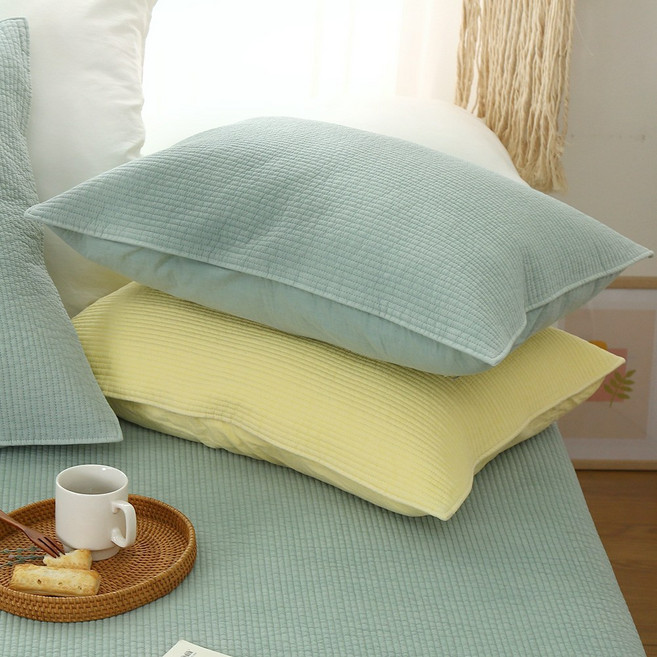 애프터식스 국내제작 패밀리 피그먼트 지퍼형 베개커버 2장 세트 30년 노하우를 담은 순면 4060 5070