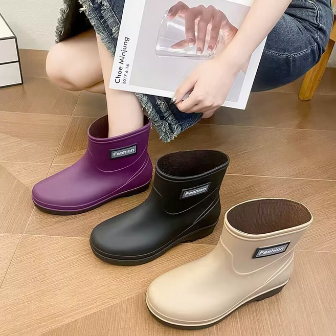 短筒雨鞋女 時尚防滑耐磨軟底雨靴