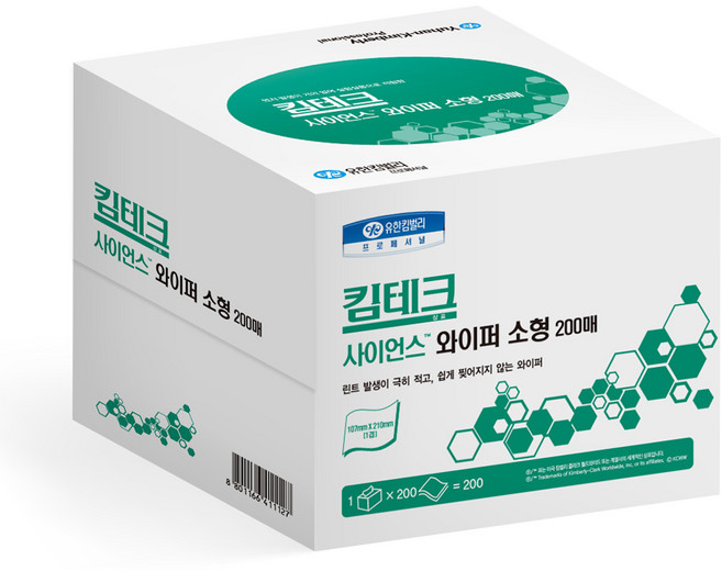킴테크 사이언스 와이퍼 200p, 흰색, 1개