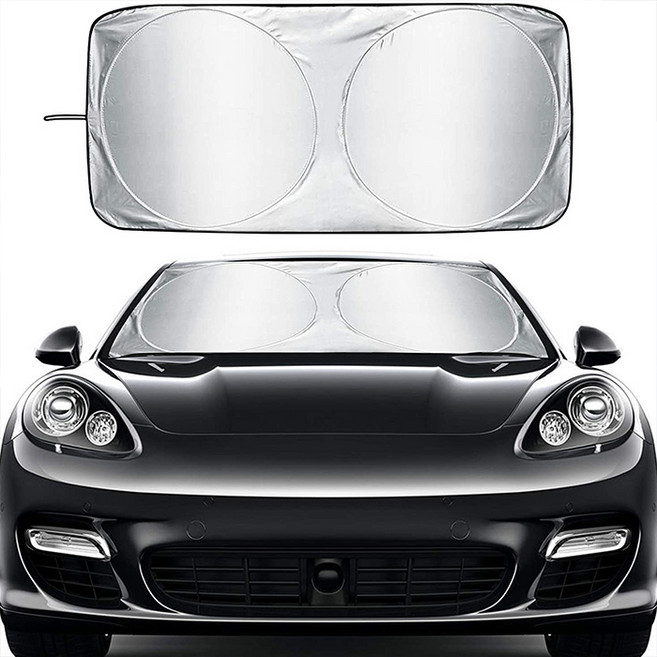 루이벤 원터치 그늘막 차량용 앞유리 햇빛가리개 접이식 햇빛차단 간편설치 전차종 호환, 1개