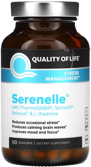 Quality of Life 세레넬레 스트레스 관리 식물성 캡슐 60정, QualityofLife세레넬레스트레스관리식물성캡슐60, 1개 - 쿠팡