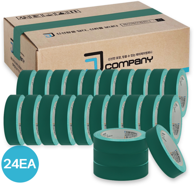 제이제이컴퍼니 청테이프 24mm x 25m, 24개