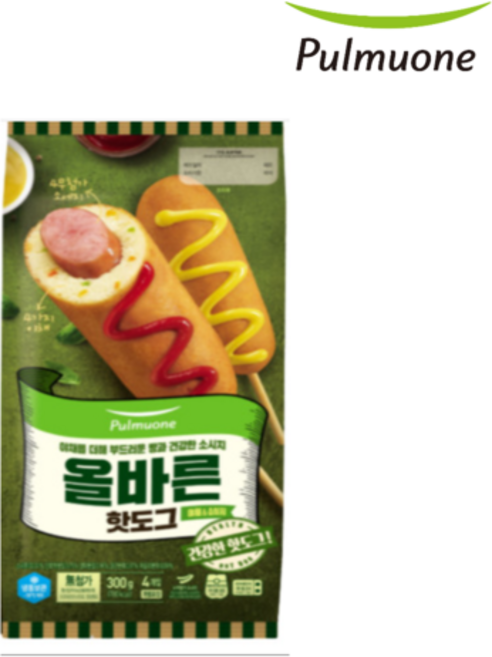 풀무원 올바른 핫도그, 300g, 1개
