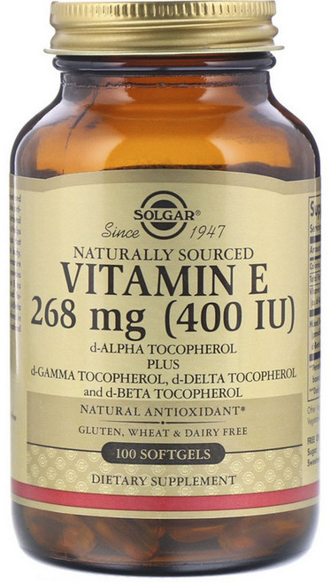 SOLGAR 維他命E軟膠囊 400IU, 100顆, 1罐