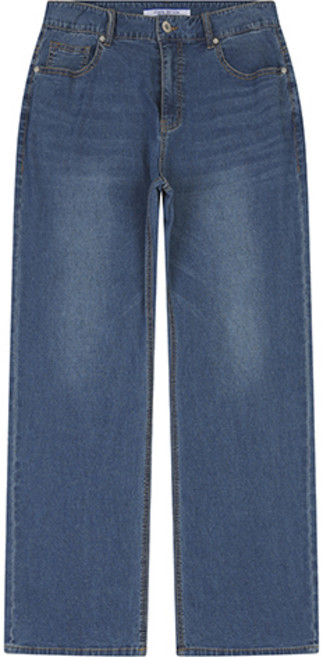 [잠뱅이] 여성 쿨맥스 캣워싱 와이드 데님 팬츠 미디엄블루