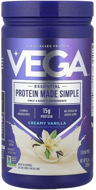 새해 건강을 선물하세요 Vega 필수 단백질 식물성 단백질 크리미 바닐라 259g(9.2oz) 특별관리진행, Vega필수단백질식물성단백질크리미바닐라259g92oz, 259g, 1개 - 쿠팡