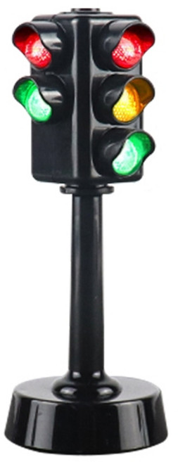 B.W.BABY 迷你紅綠燈 交通號誌 軌道玩具配件, 1個, 聲光款-紅綠燈