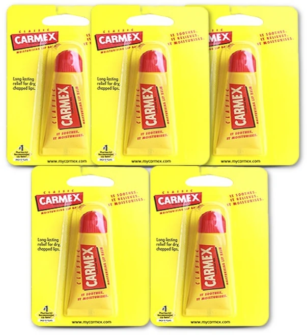 카멕스 모이스처라이징 립밤 튜브, 클래식, 10g, 5개 - 쿠팡