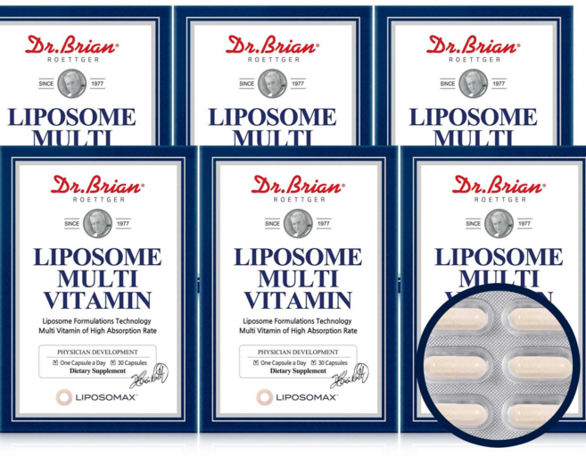 [6통]닥터브라이언 리포좀 멀티비타민 (6개월분) 리포조말 종합비타민, 6개, 30정