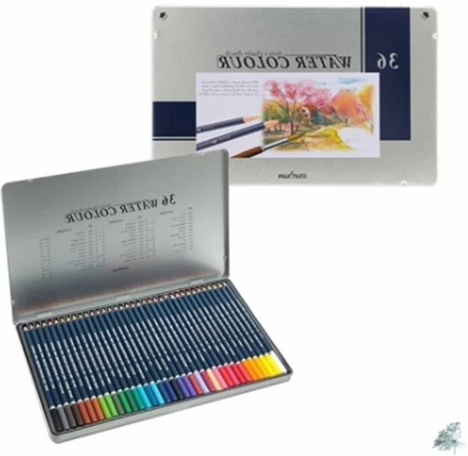 더캔바 문화연필 넥스프로 고급 수채색연필 36색 틴케이스 색칠펜