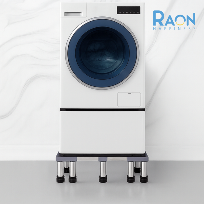 빅사이즈 20cm 높이조절 세탁기 받침대 16발 통돌이 드럼 건조기 냉장고 수평 소음방지, 1개, RH-BIG20cm16