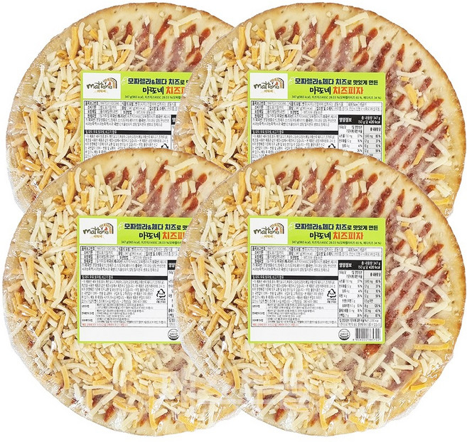 마또네 치즈피자, 4개, 347g