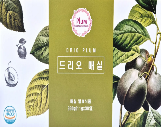 드리오 드리오매실 발효매실 똥매실 변비 퀘변 장건강 장환경개선 숙변제거 흑매실, 11g, 60개