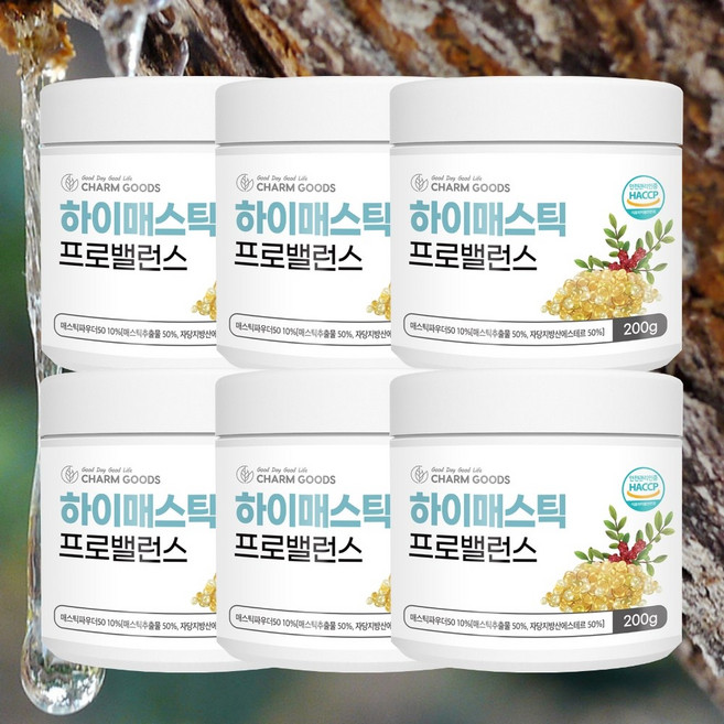 하이매스틱 프로밸런스 양배추 매스틱 분말 가루 유산균, 6개, 200g