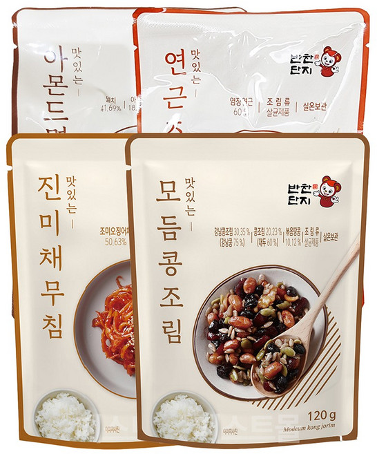 반찬단지 조림반찬 80g~120g 4종세트, 1개, 400g