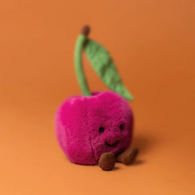 유니크한 감성 과일 보송보송 체리 인형 귀여운 인형 선물, 약15cm