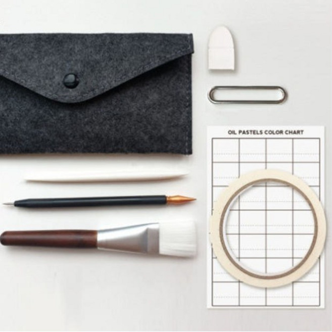 오일파스텔 작업용 도구 8종 세트, 1개