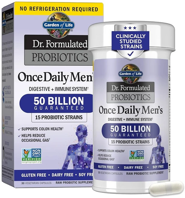 Garden of Life Probiotics for Men 50B CFU | 가든오브라이프 남성, 4개, 30정 - 쿠팡