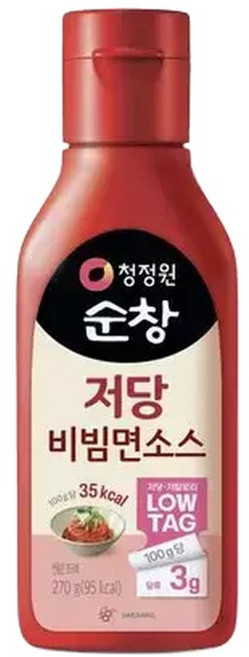 청정원 순창 저당 비빔면 튜브형 소스 270g x 5개