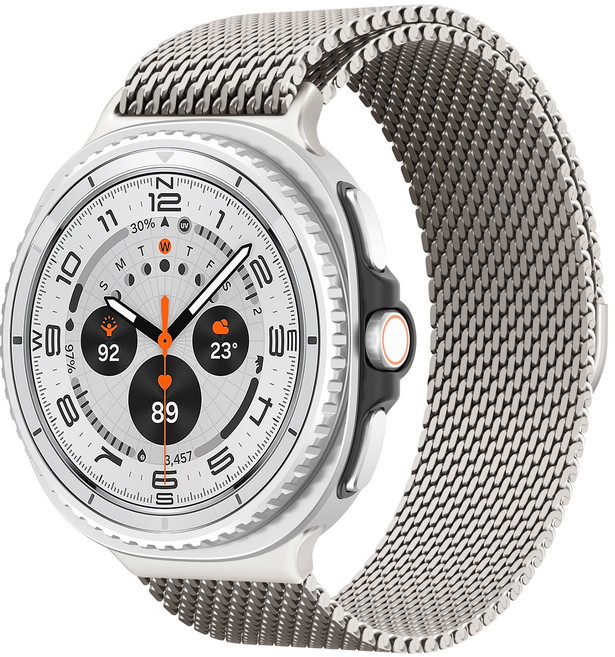 갤럭시워치8 호환 자석식 메쉬 스테인리스 스틸 밀레니즈 스트랩, 티타늄