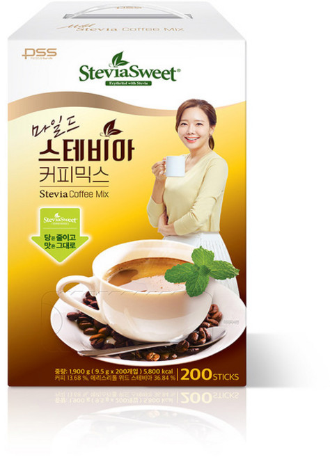 스테비아 커피 믹스 9.5g x 200t, 1개, 200개