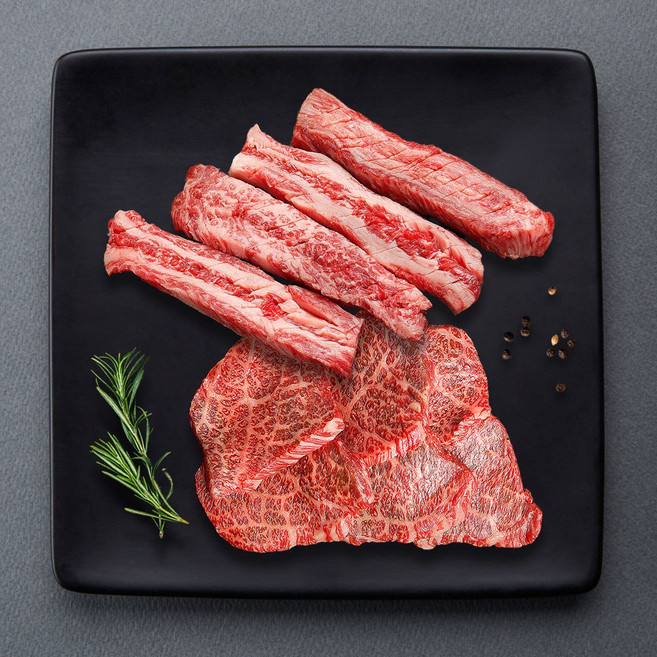 [한우고집쟁이] 1++등급 한우 갈비살+살치살 400g, 1개