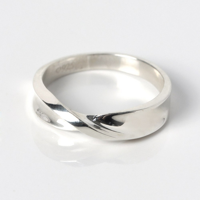 오로프 고퀄리티 순은 S925 트위스트 가드링 실버 데일리 볼드 커플 반지 5호~23호 (S4109R)