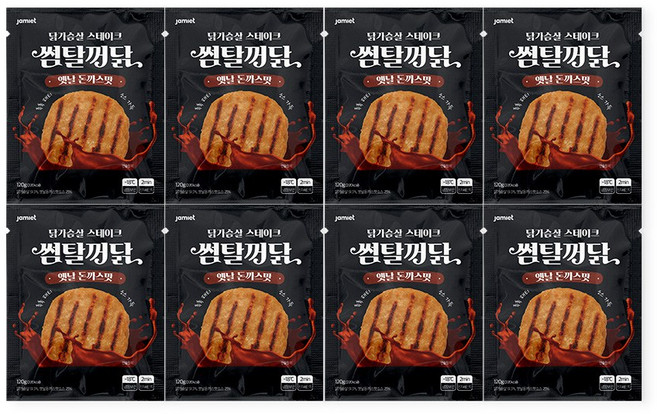 재미어트 썸탈꺼닭 소스 닭가슴살 스테이크 옛날 돈까스 맛 (냉동), 8개, 120g