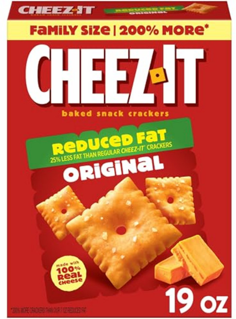 치즈잇 치즈 크래커 구운 스낵 크래커 점심 스낵 패밀리 Cheez-It Cheese Crackers Baked Snack Crackers Lunch Snacks Fami, 538.64g, 1개