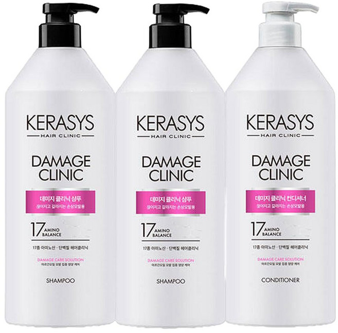 데미지 클리닉 샴푸 980ml 2개 + 린스 케라시스