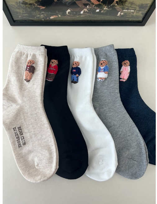 베어클럽 양말 사계절 귀여운 곰돌이 패션양말