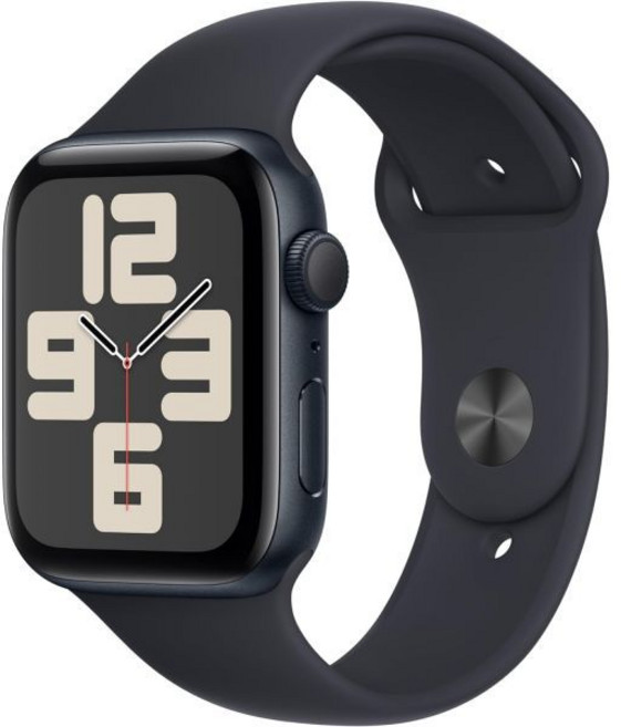 Apple Watch SE2세대GPS 44mm - 미드나잇 스포츠 밴드가 있는 미드나잇 알루미늄 케이스 ML갱신