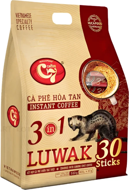 베트남 C7 루왁 밀크 커피, 1개, 30개입, 17g - 쿠팡