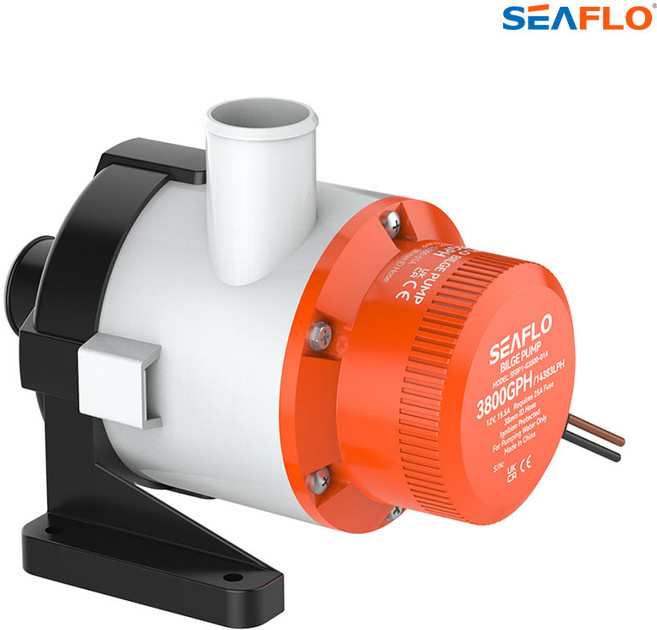 씨플로 에어레이터 펌프 빌지 수중 순환 산소공급 펌프 3800GPH, SFBP1-G3800-01A (DC12V), 1개