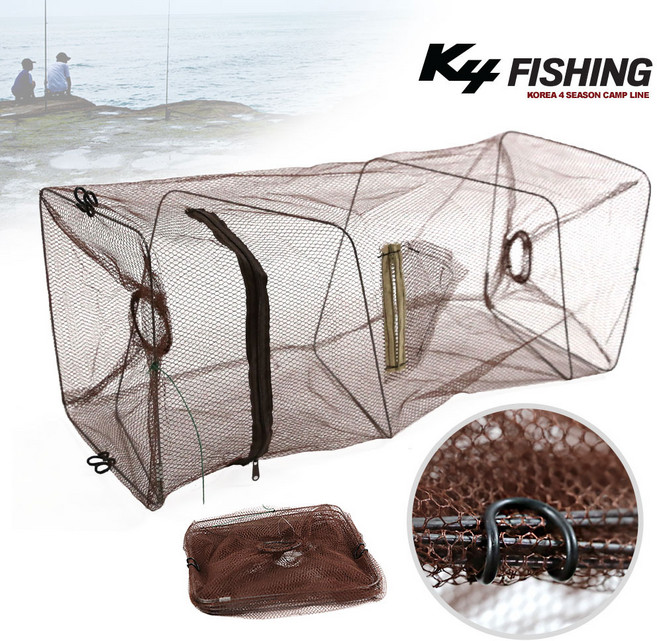 사각통발 민물 대형 바다통발 미끼 낚시 장어 문어 28x28cm, 단품