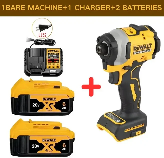 Dewalt DCD796 13mm 브러시리스 임팩트 전기 드릴 다기능 무선 스크루 드라이버 충전식 20V 배터리 전동 공, 02 2battery 1charger us