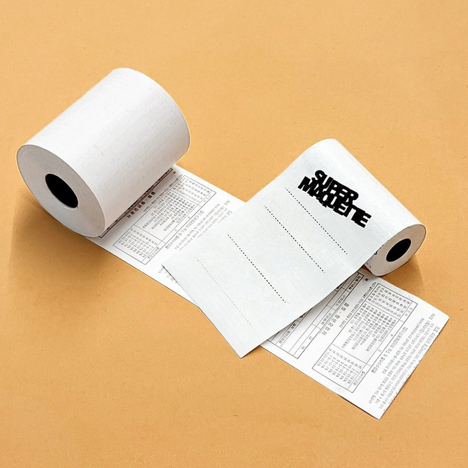 수퍼마케트 한솔 포스용지 무선 단말기 카드 전표 영수증 포스 포스기 감열지, 24롤