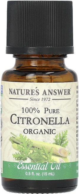 Nature's Answer 유기농 에센셜 오일 혼합물 순도 100% 시트로넬라 15ml(0.5fl oz), NaturesAnswer유기농에센셜오일혼합물순도100시, 1개, 15ml - 쿠팡