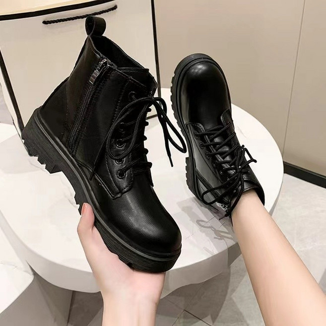 指尖女子小屋 厚底馬丁靴 女款單靴 瘦瘦短靴