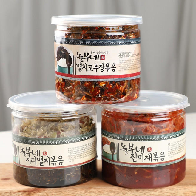 삼부자 밥도둑 반찬 500g 세트 고추장멸치 지리멸치 진미채 세트, 1박스, 1.5kg