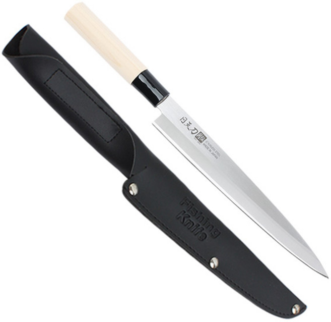 일본 일천도 사시미 (나무 손잡이) + 사시미 칼집, 사시미 (우수용)+칼집세트, 1개