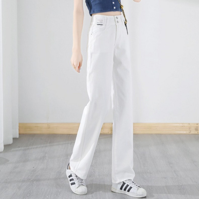 스타일아유 여성용 세상편한 배기핏 데님팬츠