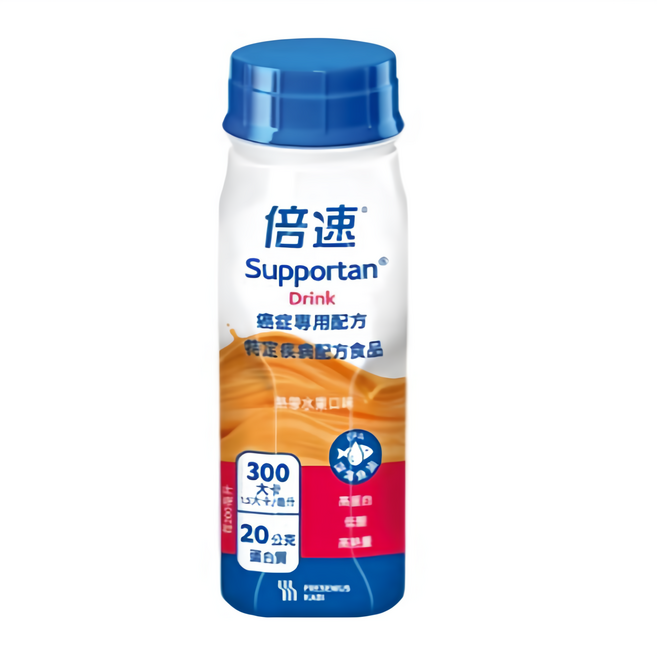 倍速 Supportan 癌症專用配方 飲品 300大卡 20克蛋白質, 1個, 熱帶水果-贈2罐