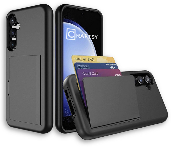 Craftsy 삼성 S21/S22/S23/S24/S25 시리즈 폰케이스 카드지갑 3장수납 케이스