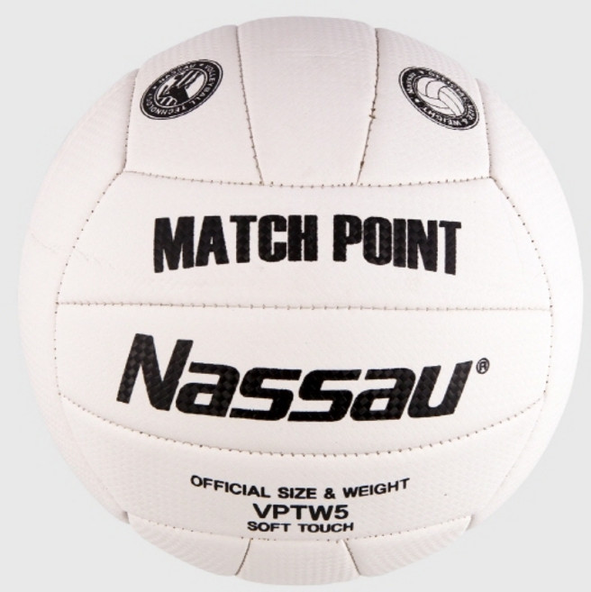 낫소 매치포인트 배구공 5호 화이트 교재용 연습용, 1개